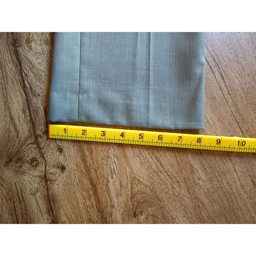 Calvin Klein Tan Plaid Dress Pants 32x32 Straight Fit